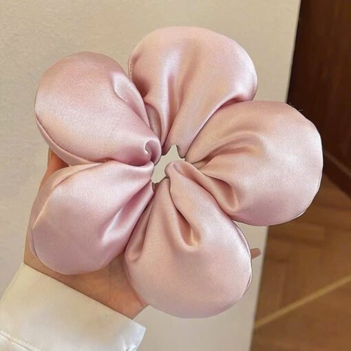 Dây Buộc Tóc Hoa Lớn Scrunchies - Ảnh 4